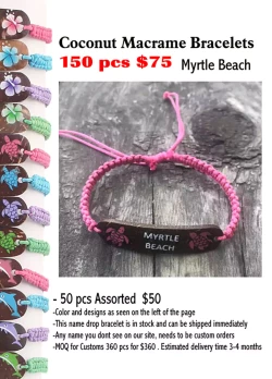 Coconut Macrame Bracelets -Myrtle Beach